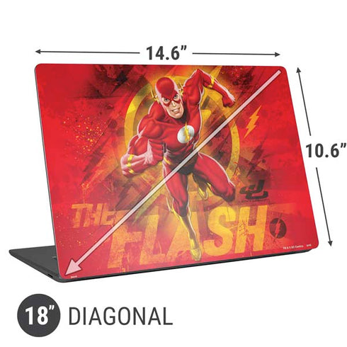 DC Comics The Flash Action Pose Universal Laptop 18in (14.6 x 10.6in) Skin