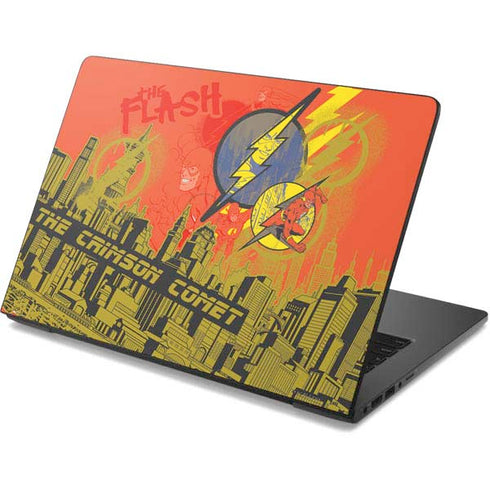 DC Comics The Flash City Collage Art Dell Chromebook Skin