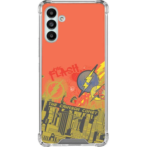 DC Comics The Flash City Collage Art Galaxy A13 5G Clear Case