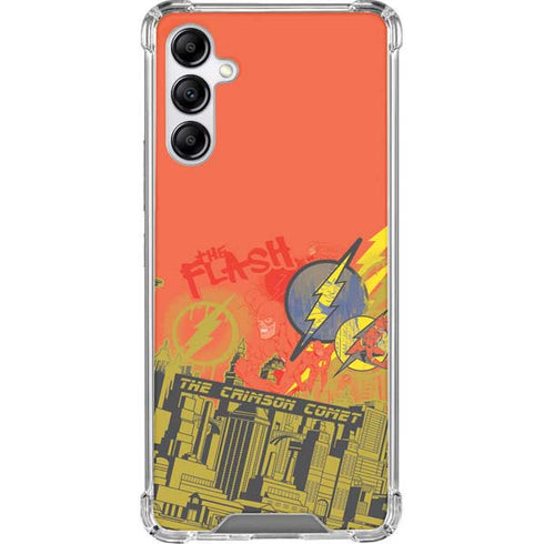 DC Comics The Flash City Collage Art Galaxy A14 5G Clear Case
