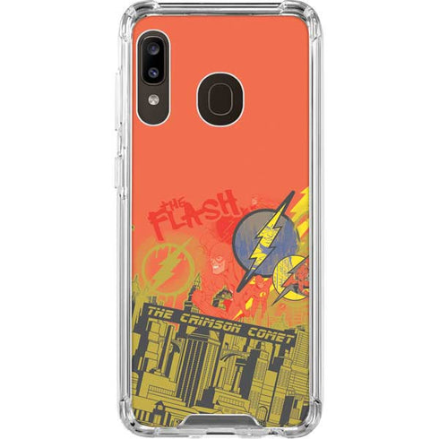 DC Comics The Flash City Collage Art Galaxy A30 Clear Case