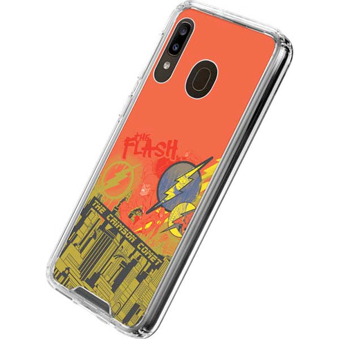 DC Comics The Flash City Collage Art Galaxy A30 Clear Case