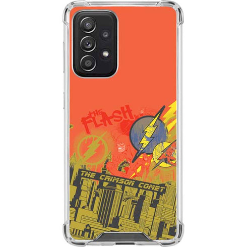 DC Comics The Flash City Collage Art Galaxy A52 5G Clear Case