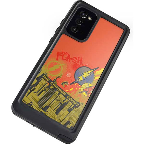 DC Comics The Flash City Collage Art Galaxy Note20 5G Waterproof Case