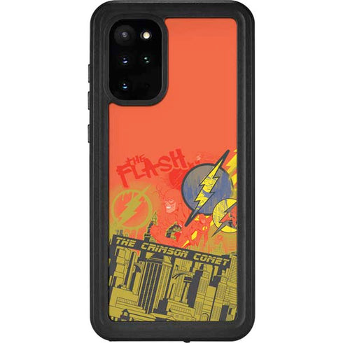 DC Comics The Flash City Collage Art Galaxy S20 Plus Waterproof Case