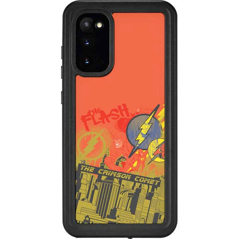 DC Comics The Flash City Collage Art Galaxy S20 Waterproof Case