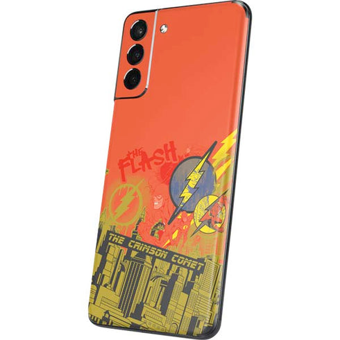 DC Comics The Flash City Collage Art Galaxy S21 5G Skin