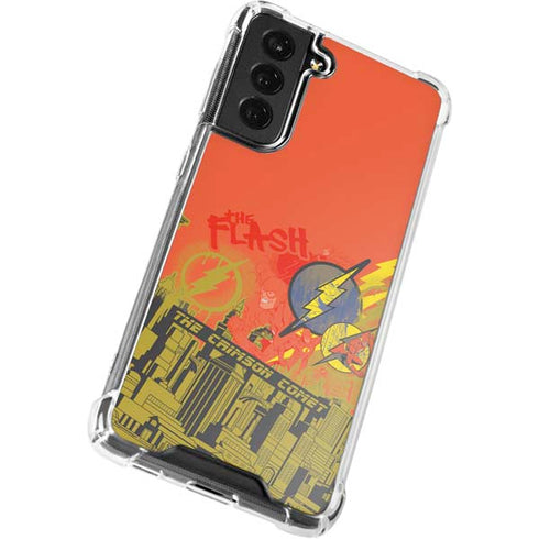 DC Comics The Flash City Collage Art Galaxy S21 FE Clear Case