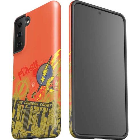 DC Comics The Flash City Collage Art Galaxy S21 Plus 5G Pro Case