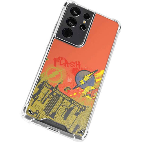 DC Comics The Flash City Collage Art Galaxy S21 Ultra 5G Clear Case