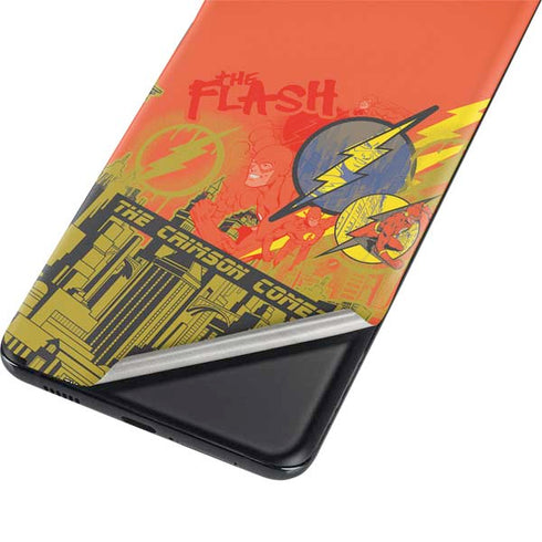 DC Comics The Flash City Collage Art Galaxy S21 Ultra 5G Skin