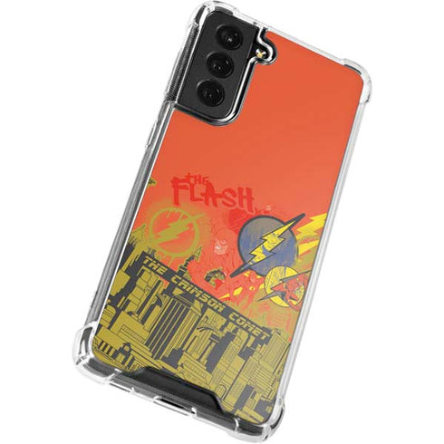 DC Comics The Flash City Collage Art Galaxy S22 Plus Clear Case
