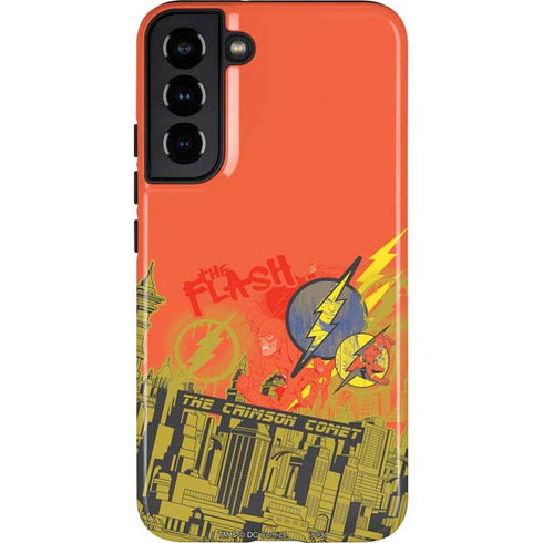 DC Comics The Flash City Collage Art Galaxy S22 Plus Pro Case