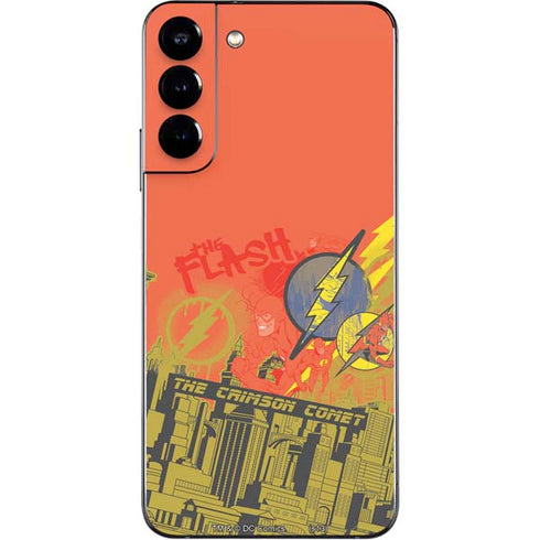 DC Comics The Flash City Collage Art Galaxy S22 Plus Skin