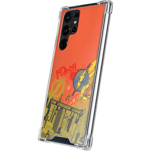 DC Comics The Flash City Collage Art Galaxy S22 Ultra Clear Case