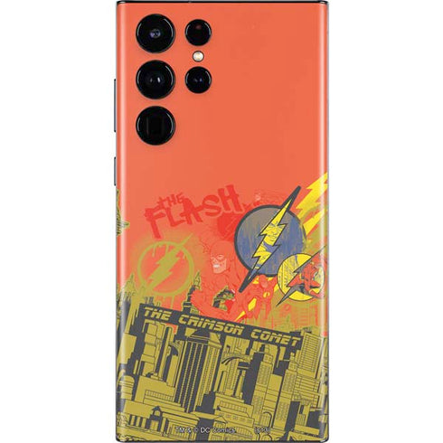 DC Comics The Flash City Collage Art Galaxy S22 Ultra Skin
