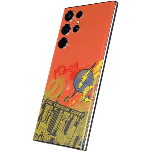 DC Comics The Flash City Collage Art Galaxy S22 Ultra Skin