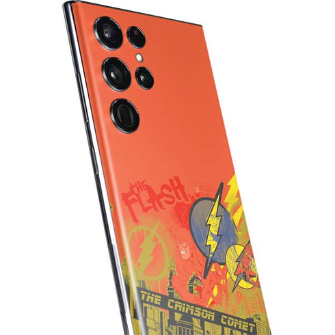 DC Comics The Flash City Collage Art Galaxy S22 Ultra Skin
