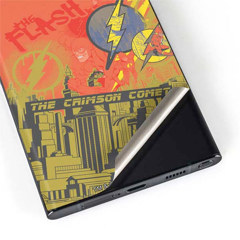 DC Comics The Flash City Collage Art Galaxy S22 Ultra Skin