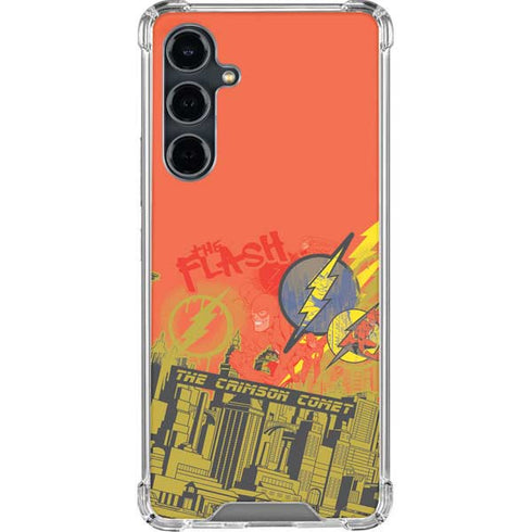 DC Comics The Flash City Collage Art Galaxy S23 FE Clear Case