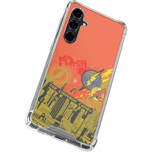 DC Comics The Flash City Collage Art Galaxy S23 FE Clear Case