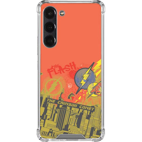 DC Comics The Flash City Collage Art Galaxy S23 Plus Clear Case