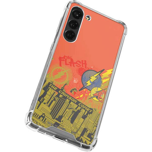 DC Comics The Flash City Collage Art Galaxy S23 Plus Clear Case