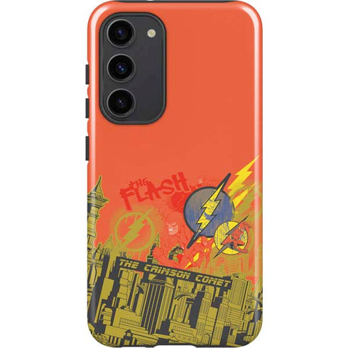 DC Comics The Flash City Collage Art Galaxy S23 Plus Pro Case