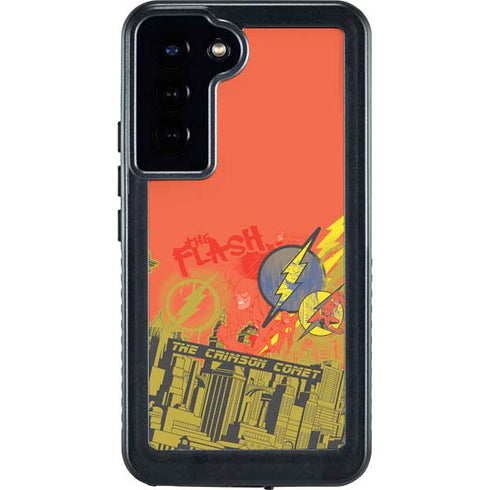 DC Comics The Flash City Collage Art Galaxy S23 Plus Waterproof Case