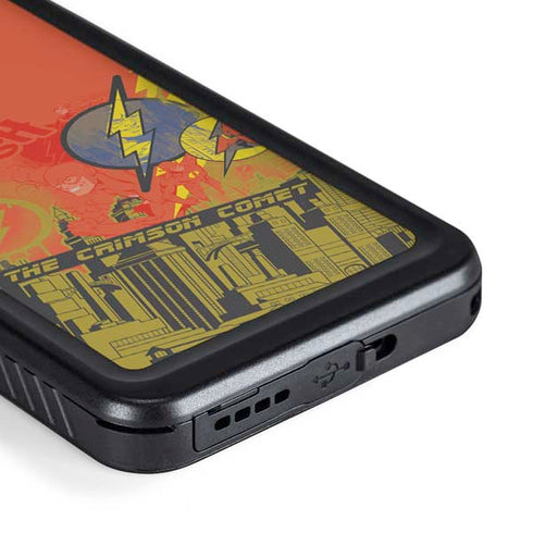 DC Comics The Flash City Collage Art Galaxy S23 Plus Waterproof Case