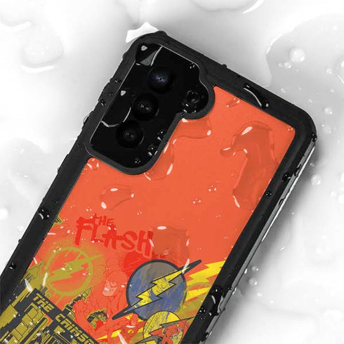 DC Comics The Flash City Collage Art Galaxy S23 Plus Waterproof Case