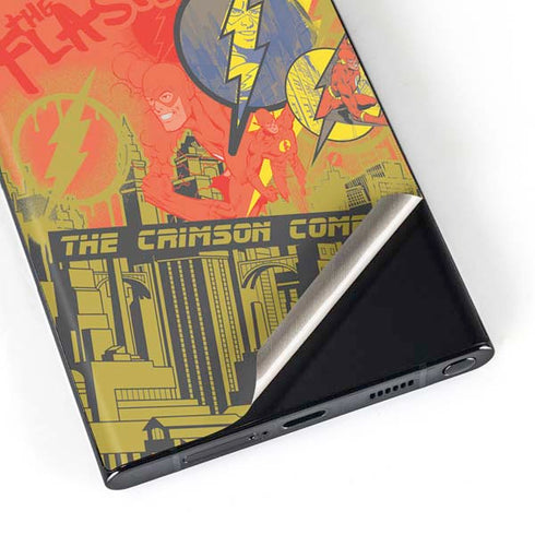 DC Comics The Flash City Collage Art Galaxy S23 Ultra Skin