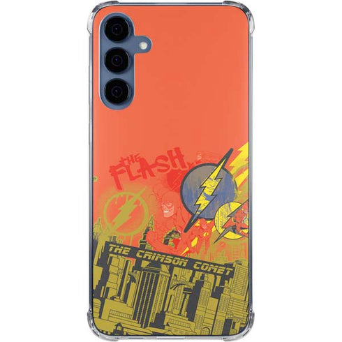 DC Comics The Flash City Collage Art Galaxy S24 Clear Case