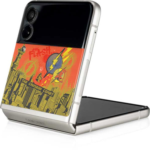 DC Comics The Flash City Collage Art Galaxy Z Flip4 5G Skin