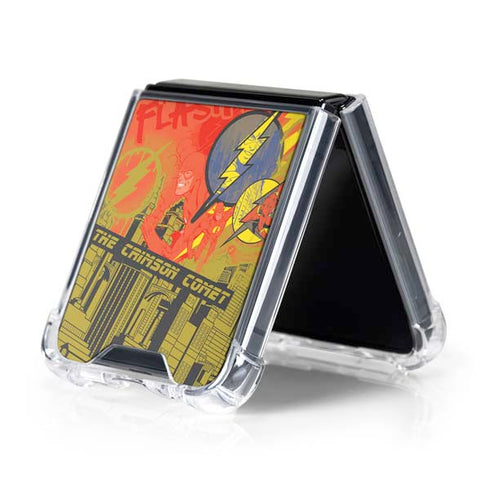 DC Comics The Flash City Collage Art Galaxy Z Flip5 5G Clear Case
