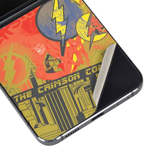 DC Comics The Flash City Collage Art Galaxy Z Flip5 5G Skin