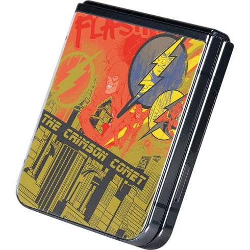 DC Comics The Flash City Collage Art Galaxy Z Flip5 5G Skin