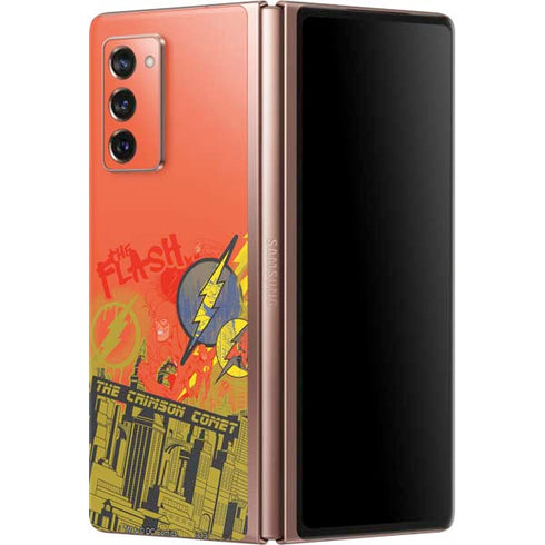 DC Comics The Flash City Collage Art Galaxy Z Fold2 5G Skin