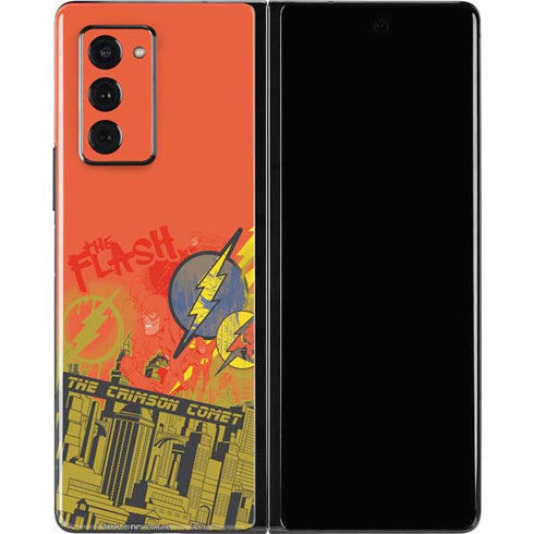 DC Comics The Flash City Collage Art Galaxy Z Fold2 5G Skin