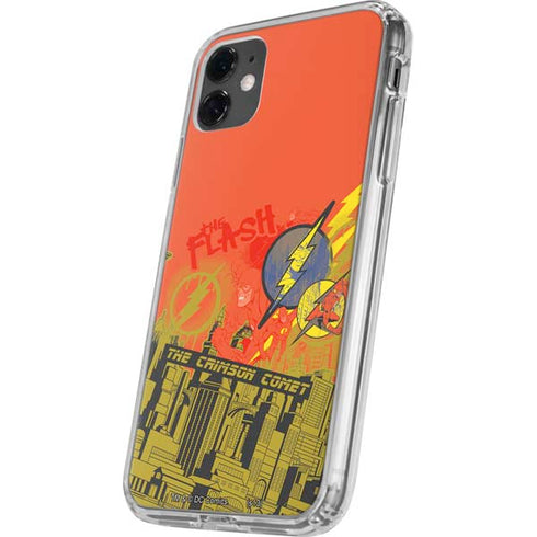 DC Comics The Flash City Collage Art iPhone 11 Clear Case