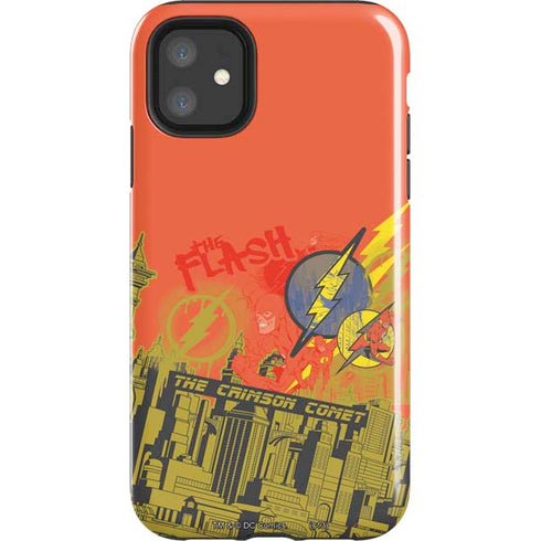DC Comics The Flash City Collage Art iPhone 11 Impact Case