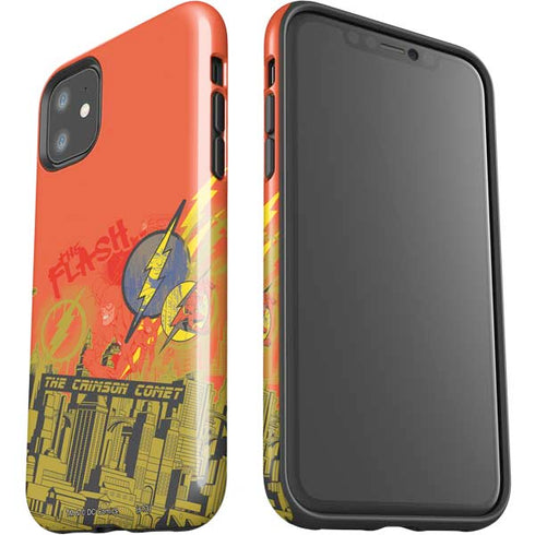 DC Comics The Flash City Collage Art iPhone 11 Impact Case