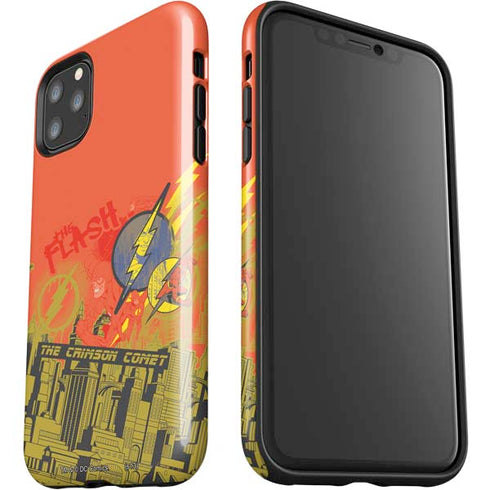 DC Comics The Flash City Collage Art iPhone 11 Pro Max Impact Case