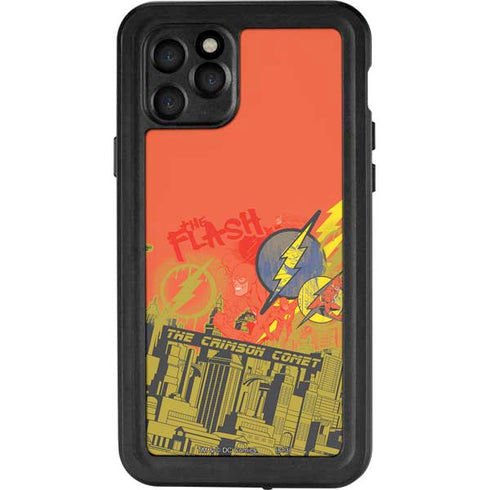 DC Comics The Flash City Collage Art iPhone 11 Pro Waterproof Case