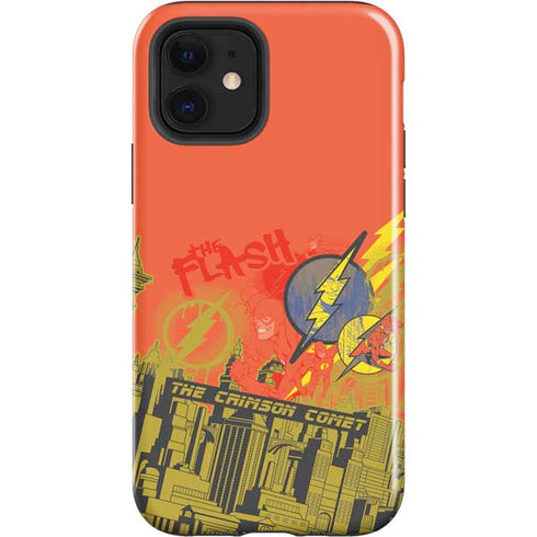DC Comics The Flash City Collage Art iPhone 12 Impact Case