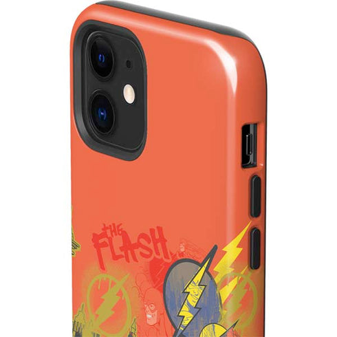 DC Comics The Flash City Collage Art iPhone 12 Impact Case