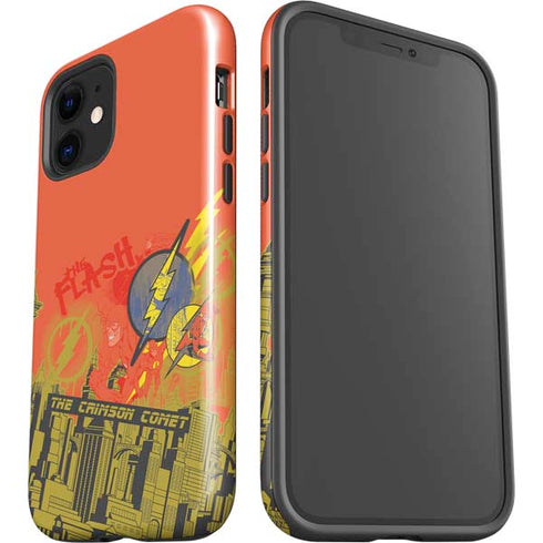 DC Comics The Flash City Collage Art iPhone 12 Impact Case