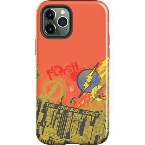 DC Comics The Flash City Collage Art iPhone 12 Pro Impact Case