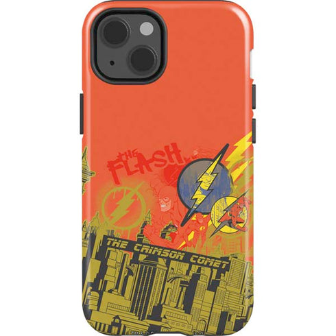 DC Comics The Flash City Collage Art iPhone 13 Impact Case