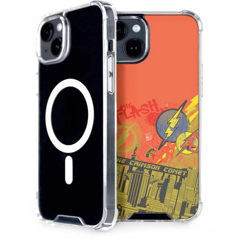 DC Comics The Flash City Collage Art iPhone 13 MagSafe Case